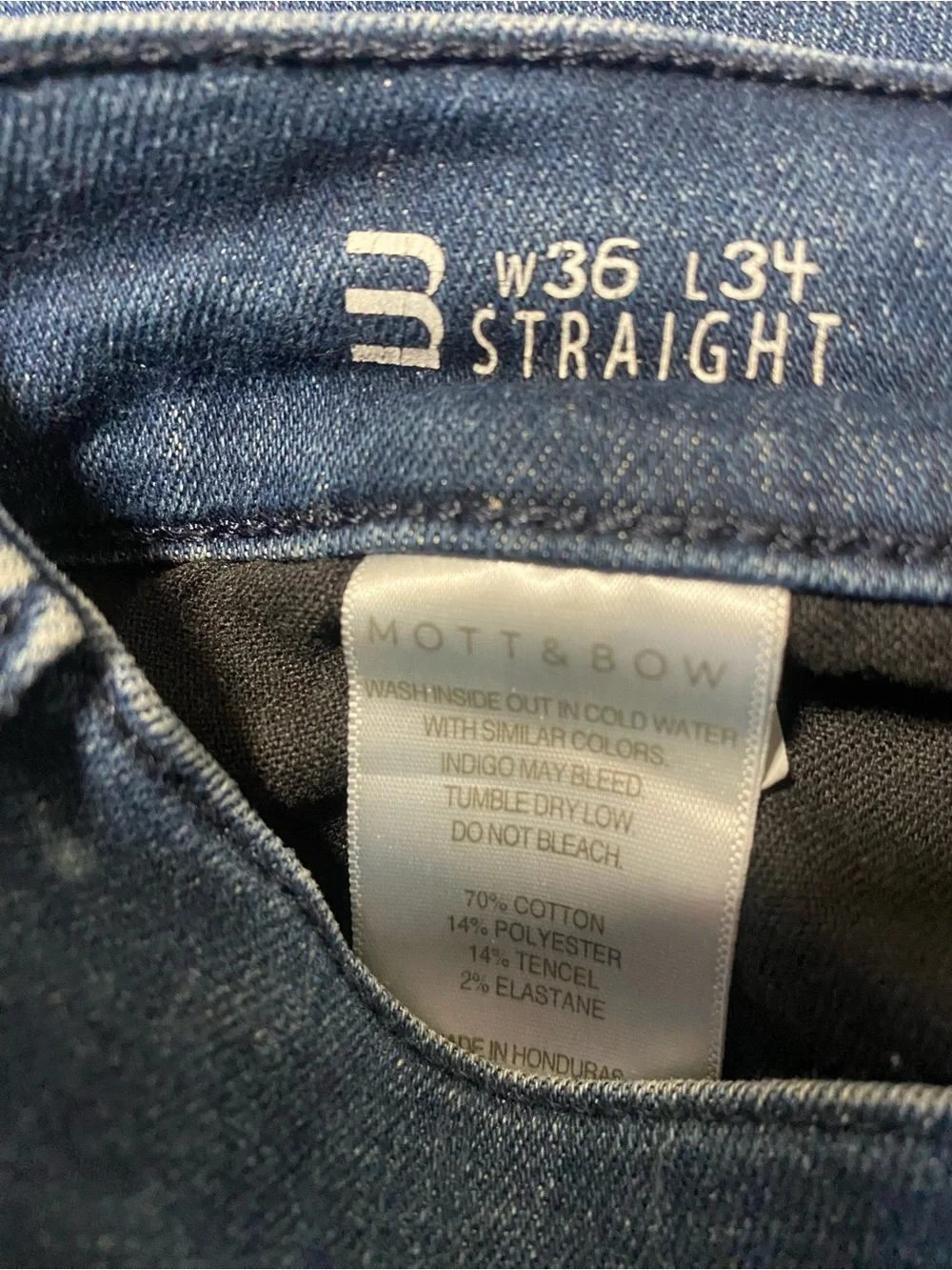 Mott & Bow Men's Straight Jeans in Deep Indigo